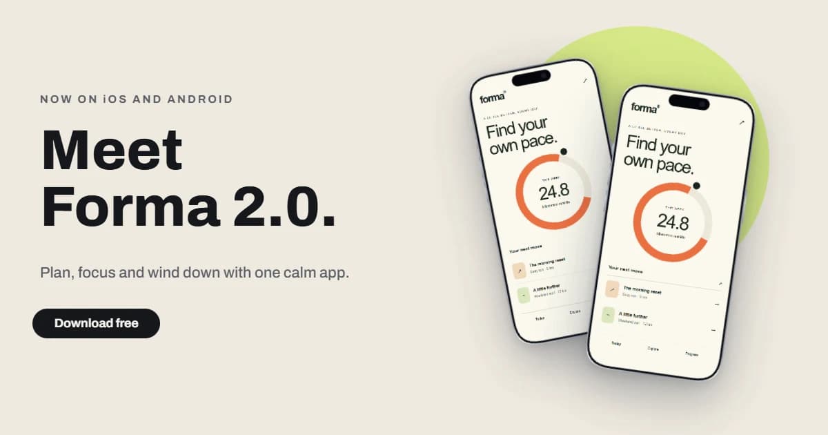 The same launch as a link card, text beside the phones